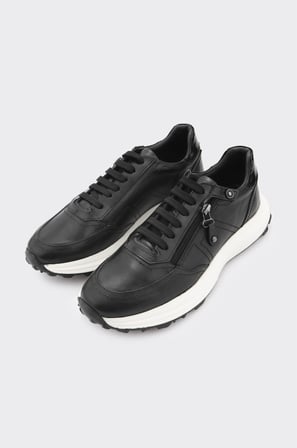 Hakiki Deri Bağcıklı Erkek Sneaker