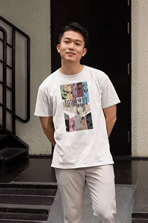 Taylor Swift The Eras Tour Baskılı Oversize Tişört, Unisex Şarkıcı Tişört