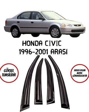 Honda Civic Sedan Cam Rüzgarlığı 4lü 1996-2001 Arası