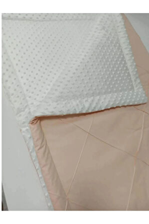 Ege HOME Decoration&Accessories Ege Home nohut battaniyeli nervürlü dolgulu bebek yorgan 100*150 