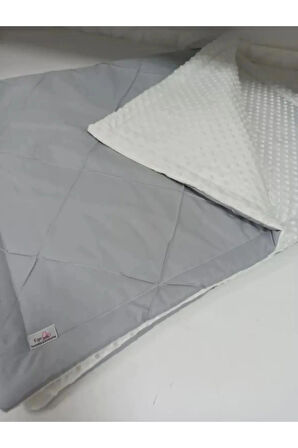 Ege HOME Decoration&Accessories Ege Home nohut battaniyeli nervürlü dolgulu bebek yorgan 100*150 