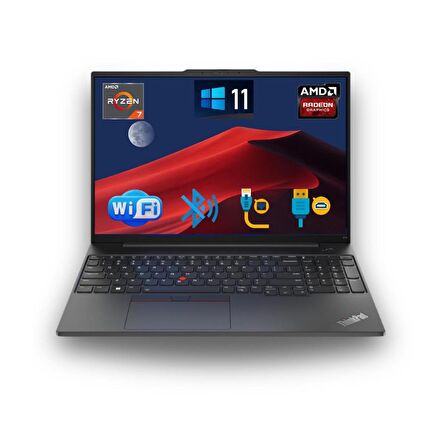 Lenovo Nb E16 Thınkpad 21JT0017TX ATL19 RYZEN7-7730U 8GB 512GB M.2 SSD O/b 16 WİN 11 PRO Taşınabilir Bilgisayar