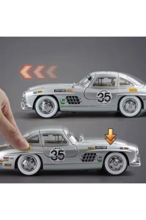 Mercedes-benz 300 Sl Kırmızı 1954 Model Klasik Araba 1/24 Ölçek Mercedes 300SL Etiketli Araba