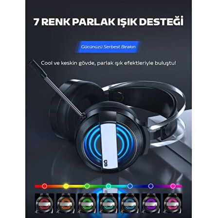 Polham Katlanabilir 7 Renk Işıklı RGB Mikrofonlu Usb 3.5mm Jack Gaming Oyuncu Kulaklığı