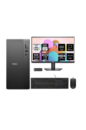 Tower Essential QVT1260 Core i5 14500 16GB RAM 1TB SSD 27" FHD FreeDOS BTO005BQVT1260P902 Masaüstü Bilgisayar + PER4 USB Bellek