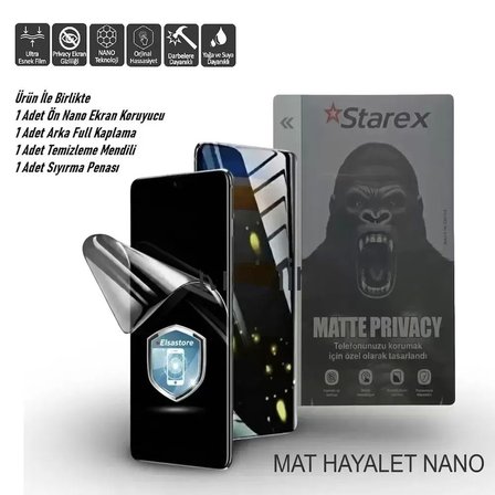 Huawei NOVA 15 PRO Uyumlu NANO Ekran Koruyucu MATTE HAYALET - Full Arka Kaplama 360 Koruma STAREX