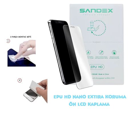 iPHONE 17E Uyumlu NANO Ekran Koruyucu Esnek ULTRA İnce - SANDEX - EPU HD