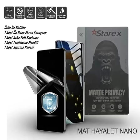 Nothing Phone (4a) Uyumlu NANO Ekran Koruyucu MATTE HAYALET - Full Arka Kaplama 360 Koruma STAREX