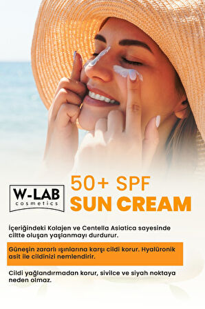 W-Lab Kozmetik SPF50 Güneş Kremi 2 li Set