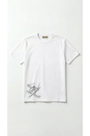 Unisex Düz Renk kayak Dijital Baskılı Bisiklet Yaka Basic Tişört Beyaz / XL