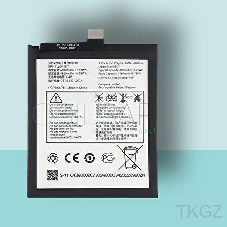 Tkgz - TCL 10 PRO - TLP-043D7 - Batarya Pil Orijinal Sıfır