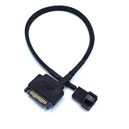 4903 Sata Power To Fan Çevirici Y PWM Çoklayıcı Splitter Kablosu 1 Port 2 Pin
