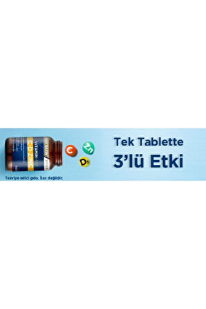 Nutraxin Vitamin Max C + D Zinc 60 Tablet 3 Adet