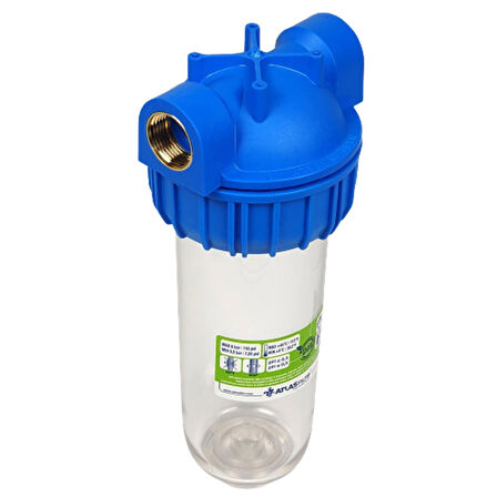 Atlas 3/4" 10" İnch Daire Girişi Boş Tekli Filtre Kabı