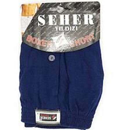 6 Lı Paket Seher Yıldızı Pamuklu Penye Düğmeli Erkek Boxer 0008