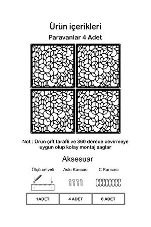 Halkalar Rastgele Lazer Kesim Paravan, Ahşap Seperatör, Panel Levha Seti Dekorasyon Oda Bölücü Desen