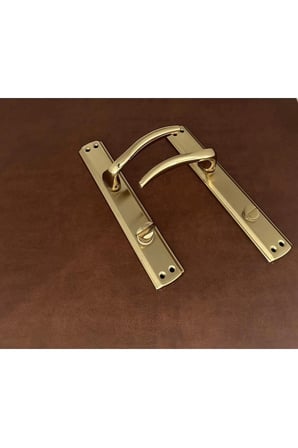 Trim Titanyum Gold Lüx Aynalı WC Banyo Kapı Kolu İçeri Girerken Sol Elle Açılır 1 Takım