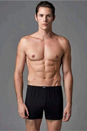 Erkek Siyah  2 Li Boxer 038
