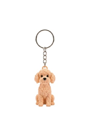 3D Baskı Poodle (Kaniş) Figürlü Anahtarlık - Sevimli Evcil Hayvan Çanta ve Anahtar Aksesuarı