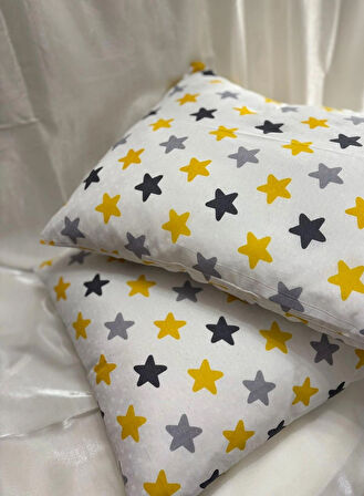 Desenli Fermuarlı | 2 Adet Yastık Kılıfı Pamuklu