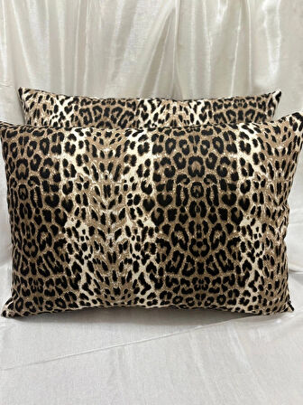 Desenli Fermuarlı | 2 Adet Yastık Kılıfı Pamuklu