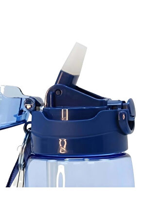 Su Matarası Kilitli Kapak Tritan Matara Suluk 750 ML MAVİ