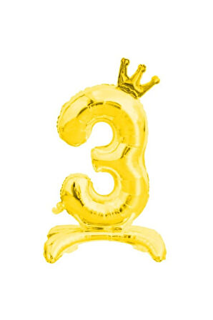 KRAL TAÇLI AYAKLI GOLD RAKAM FOLYO