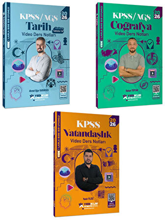 Yediiklim 2026 KPSS Atölye G. Kültür Tarih Coğrafya Vatandaşlık Video Ders 3lü Set Paragraf Hediyeli