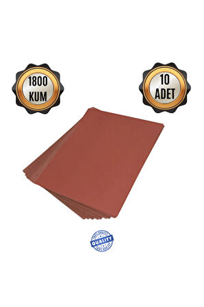 1800Kum Su Zımparası Kağıdı -Far Temizleme Oto Ahşap Metal Parlatma İçin Islak Kuru Kullanıma Uygun