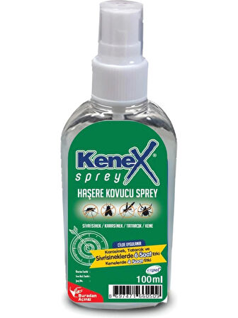 KENEX Kene, Sivrisinek,Tatarcık Kovucu Vücut Sprey Losyon 8 Saat Etkili Güçlü Koruma Doğal 2X100 ml