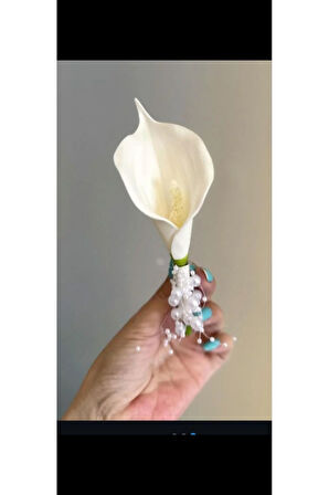 İncili gala çiçeği damat yaka çiçeği