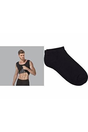 Fit ve Sağlıklı Bir Beden Erkek Sauna Atlet Babet Çorap Hediyeli