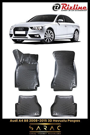 Rizline Audi A4 2012 Model 3D Havuzlu Paspas