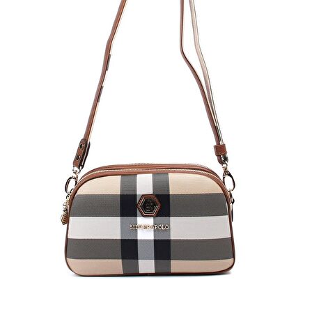 Silver Polo  Kadın Çapraz Çanta 745-34569 SILVER POLO ÇAPRAZ Kadın ÇANTASI MK130 BEJ-MAT TABA