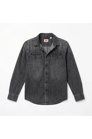 relaxed fit western erkek kot gömlek--koyu füme-- fümeGri / XL