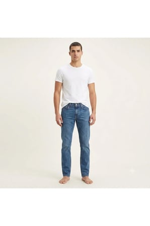 511 Pamuklu Normal Bel Slim Fit Jeans Erkek likralı rahat KOT PANTOLON -0056 Mavi / 29-32