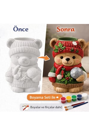 Boyanabilir Alç? Ay?c?k Saks? | Boya ve F?rça Dahil | Çocuklar ?çin Sanat Etkinli?i