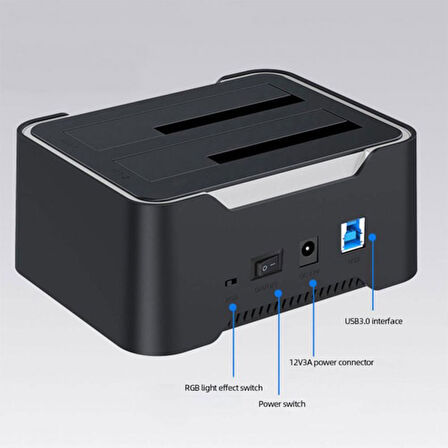 3.0 hdd klonlama istasyonu 2.5" 3.5" sata harddisk kopyalama docking kutusu