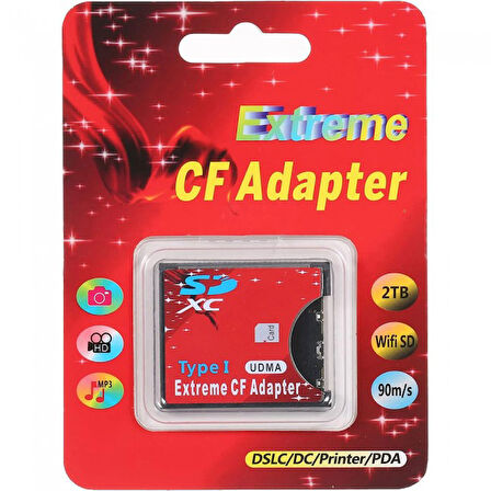 SD to CF Kart Dönüştürücü Adaptör Compact Flash Tip I Çevirici