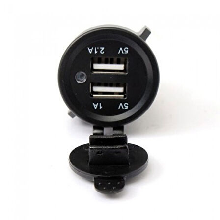 Montajlanabilir araba tekne için dual usb şarj soketi 5v 2.1A 12-24v