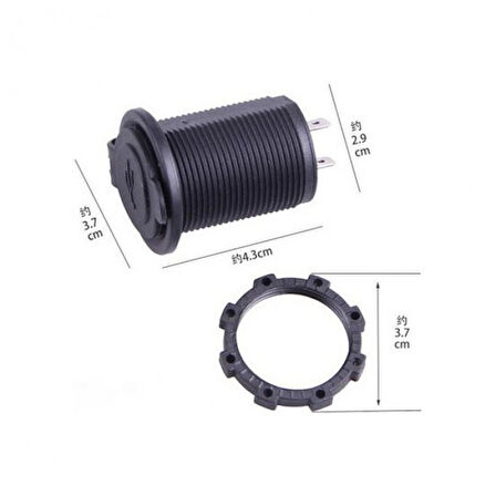 Montajlanabilir araba tekne için dual usb şarj soketi 5v 2.1A 12-24v