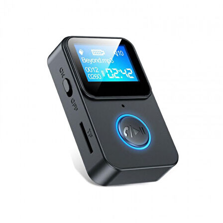 Mikro hafıza kart girişli  Bluetooth 5.0 Ses Alıcısı Verici LED Ekranlı mp3 çalar