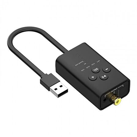 5.2 Bluetooth Ses Alıcısı PC için Fiber Koaksiyel AUX Çıkışlı Dijital Dönüştürücü