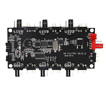 PWM ve ARGB denetleyici Hub 8 port 12V 4Pin Fan ve 5V 3Pin kumandalı RGB adaptörü