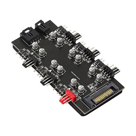 ARGB ve PWR denetleyici Hub 6 port 12V 4Pin Fan ve 5V 3Pin RGB fan kontrol