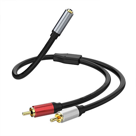 3.5 mm stereo to 2x rca erkek audio ses kablosu Amplifikatör için Kablo