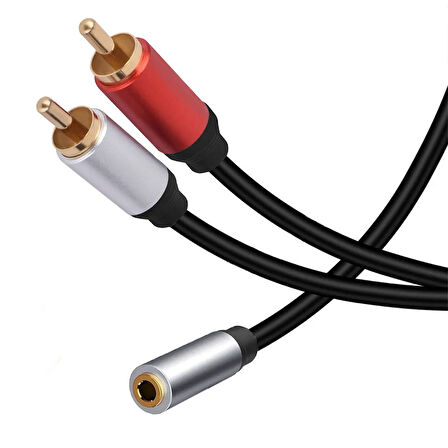 3.5 mm stereo to 2x rca erkek audio ses kablosu Amplifikatör için Kablo