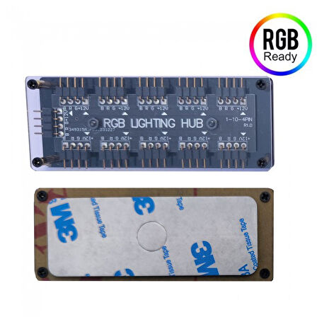 RGB 10 Port Hub 12V 4-pin Fanlar ve Soğutucu için AURA SYNC RGB Adaptörü