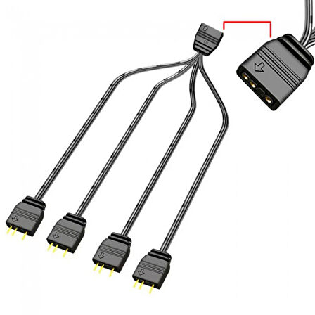 3Pin 5V RGB şerit LED Çoklayıcı kablo 3Pin 5V ARGB LED uzatma kablosu
