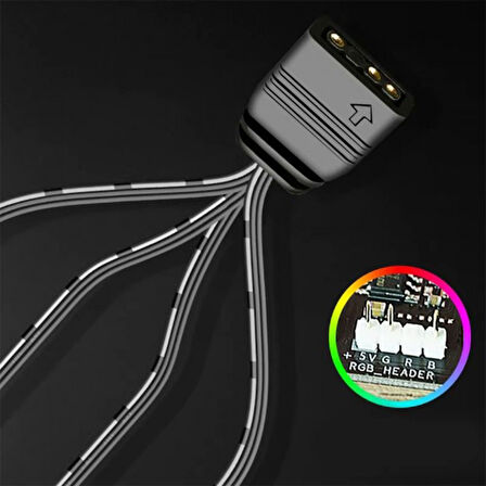 3Pin 5V RGB şerit LED Çoklayıcı kablo 3Pin 5V ARGB LED uzatma kablosu